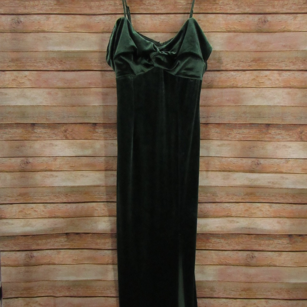 Venus Green Off-Shoulder Midi Dress Women's M